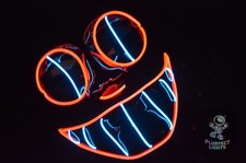Neon 2-Color Cheshire Cat Rave Party Halloween Costume Vendetta DJ Handmade Mask
