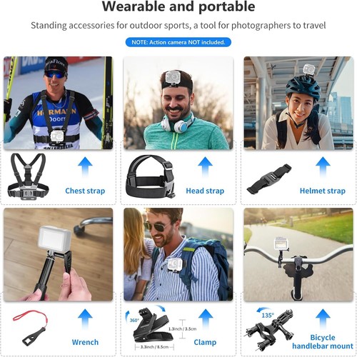 Neewer 50 in 1 Action Camera Accessory Kit - Picture 4 of 7
