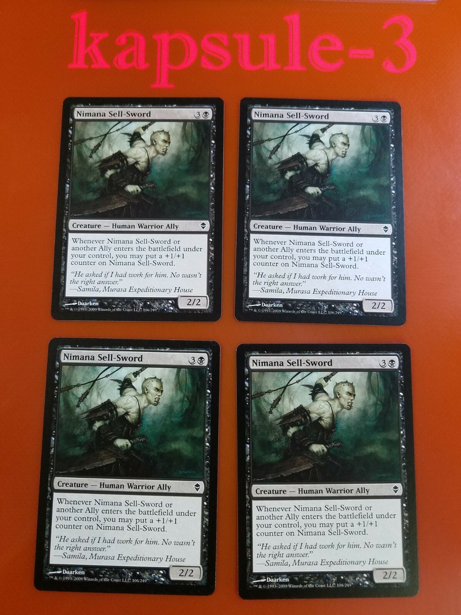 4x Nimana Sell-Sword | Zendikar | MTG Magic Cards | eBay 4x Nimana Sell-Sword | Zendikar | MTG Magic Cards | eBay