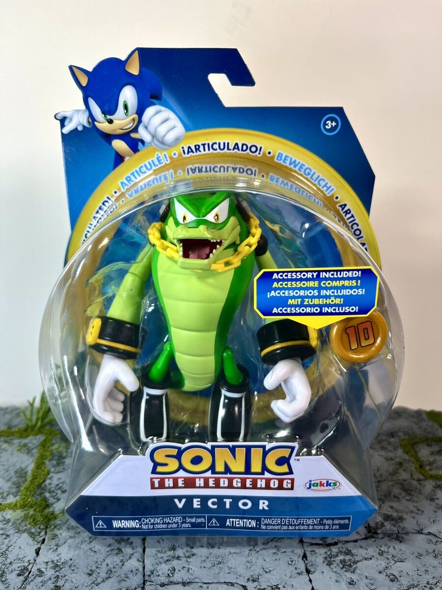2024 JAKKS Pacific Sonic the Hedgehog Figure: VECTOR THE 2024 JAKKS Pacific Sonic the Hedgehog Figure: VECTOR THE