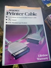 10ft Parallel Printer Cable DB25 Male to Centronics 36 Male 25 Con 3202-2302