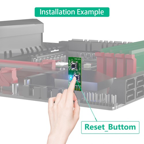 New version 2*5 Pin Reset/Power ON/OFF switch Board Adapter for desktop PC - Picture 4 of 6