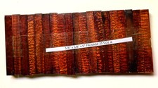 19 pcs 5/8" x 5/8" x 5" high figured Snakewood turnings