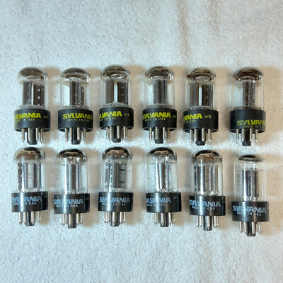 Tube électronique - Double triode de puissange 6SN7WGTA Sylvania (USA), NOS