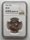 1963 P Franklin Half Dollar NGC MS66 Scarce in 66 or above (NGC Population 184)