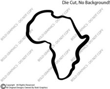 Africa Outline Decal Vinyl Die Cut Sticker African Country Map Black Pride Love