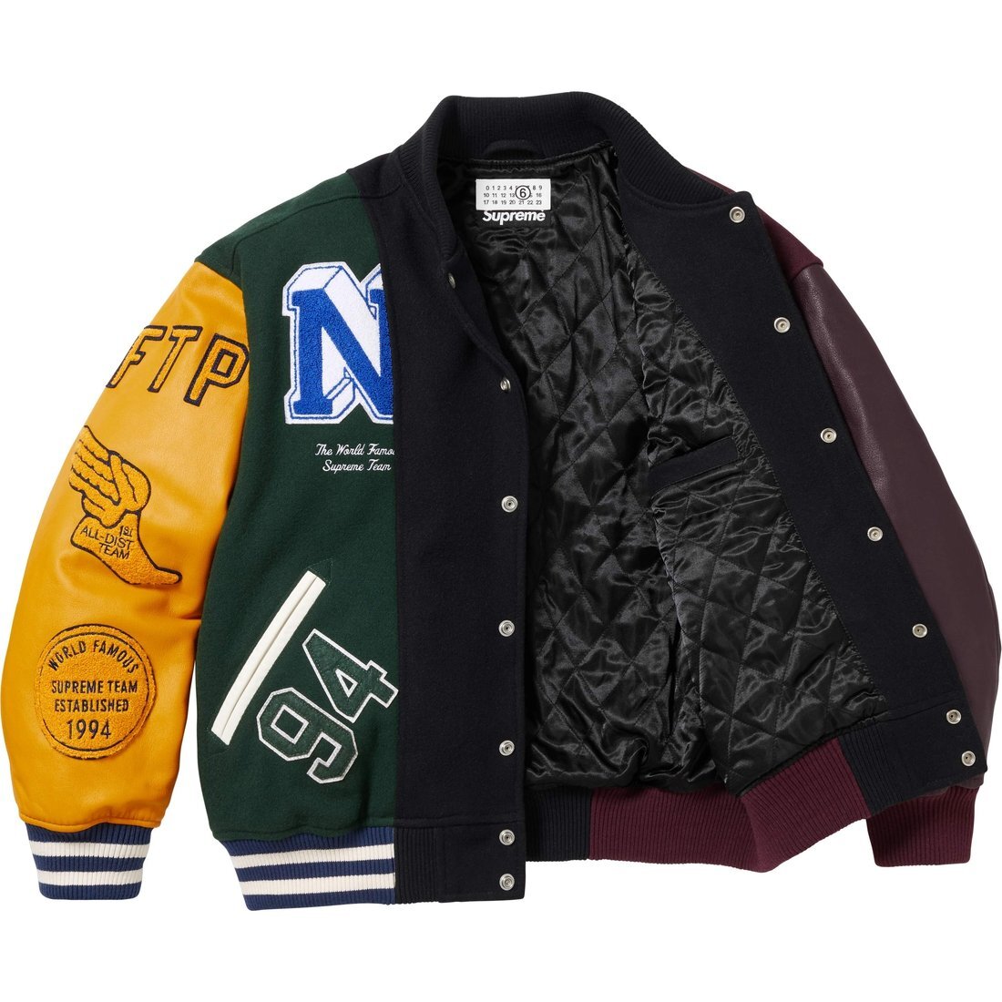 Supreme x MM6 Maison Margiela Split Varsity Jacket Size S-XXL New | eBay Supreme x MM6 Maison Margiela Split Varsity Jacket Size S-XXL New | eBay