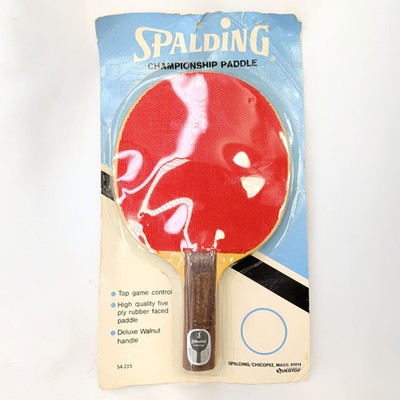 Vintage Spalding Championship Paddle NOS Table Tennis Ping Pong 5-Ply Bat 54-215