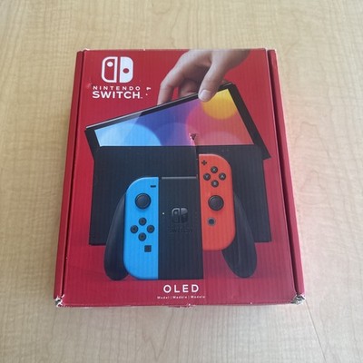 Nintendo Switch OLED Model Handheld Console - 64GB - Neon Red Blue - Great Cond
