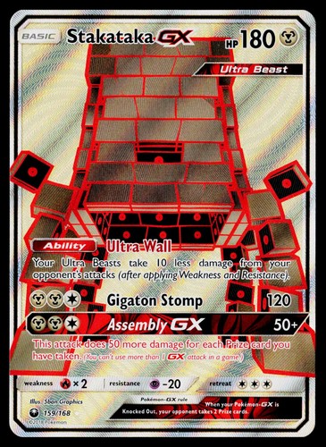 Stakataka GX 159/168 SM Celestial Storm 2018 Pokemon Full Art Holofoil NM
