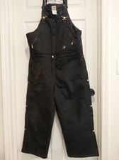 Carhartt Yukon Extremes Men's Bibs Size 38 30 R33-BLK Black