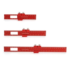 Pocket Ruler Woodworking T-Ruler 3Pcs Aluminum Woodworking Rulers Scribing Ruler