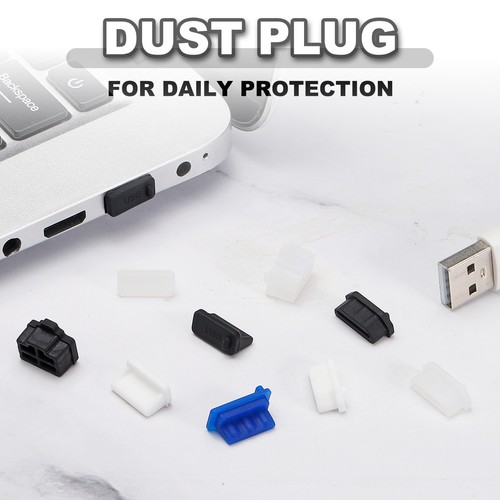 0.5 Inch RJ45 Dust Plug, 20 Pcs Anti Dust Plug Cover Female End, Clear - Photo 4 sur 6