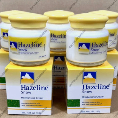 5 BOX 100g HAZELINE Snow Moisturizing Cream Whitening Natural Protect Skin