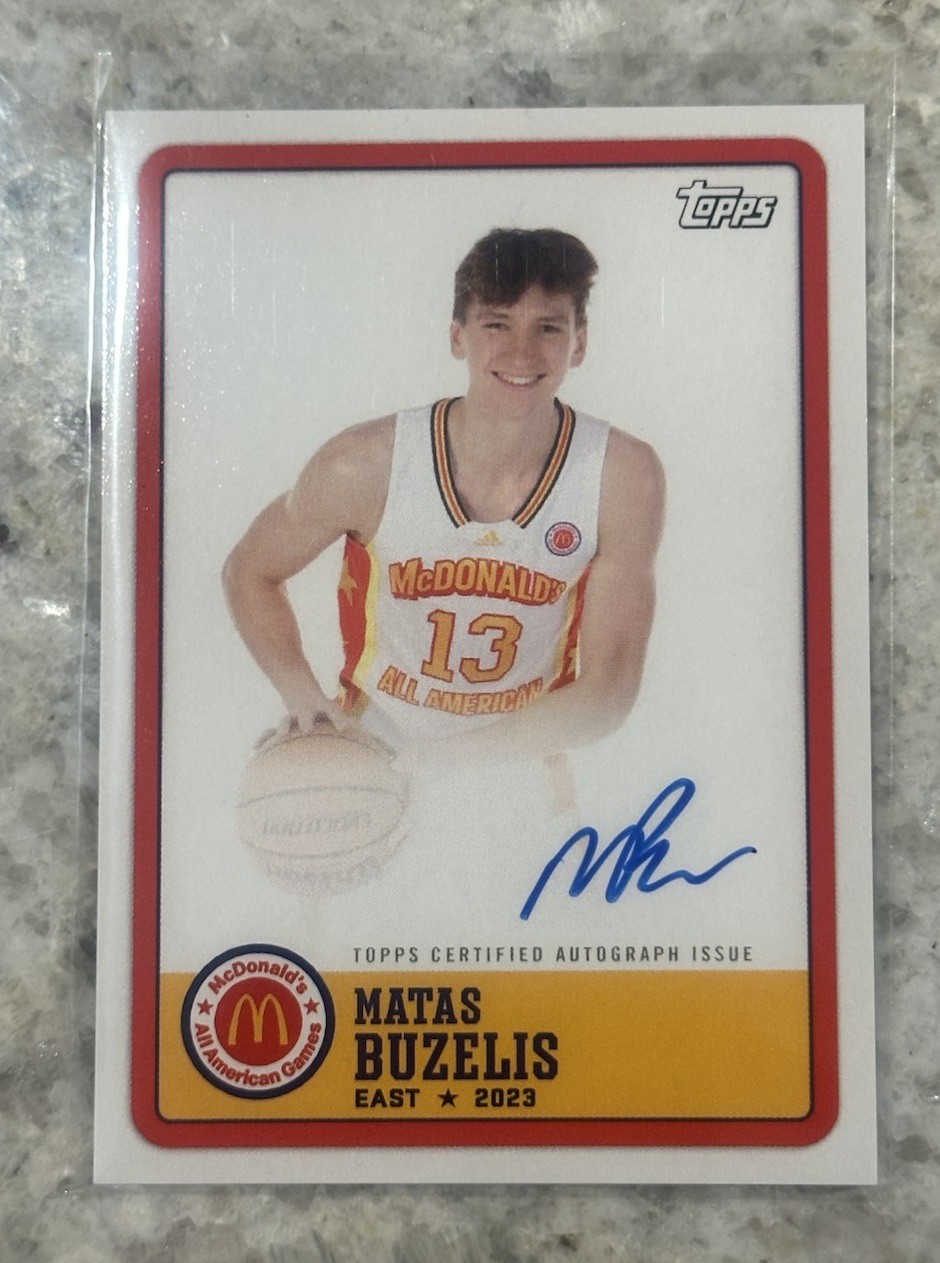 2023 Topps Chrome McDonald's All American Paper Auto Matas Buzelis #PA-MB
