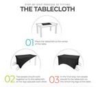 NEW Stretchable Tablecloth, Gray, 2-Pack, 6-ft Spandex Tight Fit Cover. — photo 5