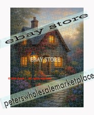 500 piece jigsaw puzzle Cottage Stream Fantasy Landscape