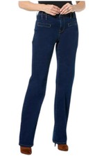 DG2 by Diane Gilman Women's Denim Welt Pocket Trouser Jean Indigo
