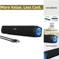 Portable Surround Sound USB Speakers with Colorful LED Lights for PC and Laptop