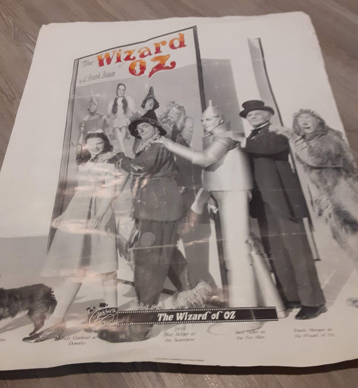 Movie Poster - Wizard of Oz - 1939 - Size: 28 x 22 Garland, Bolger, Haley, Lahr