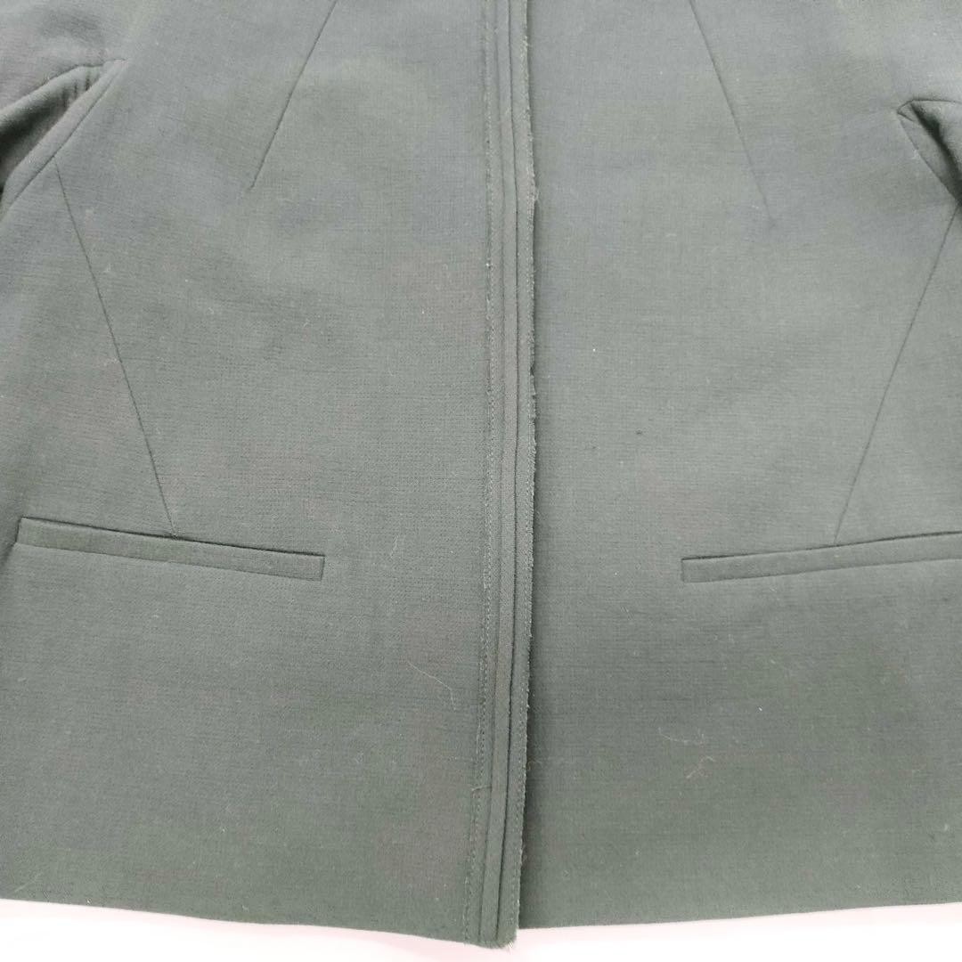 Max Mara STUDIO Collarless Jacket, Dark Green, Si… - image 6