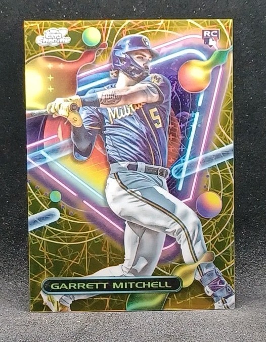 2023 Topps Cosmic Chrome - Garrett Mitchell #154 Gold Interstellar Refractor /50