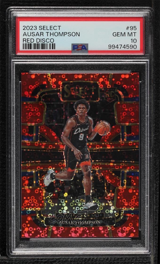 2023 Select Concourse Red Disco Prizm 2/49 Ausar Thompson #95 PSA 10 GEM MT 8uc