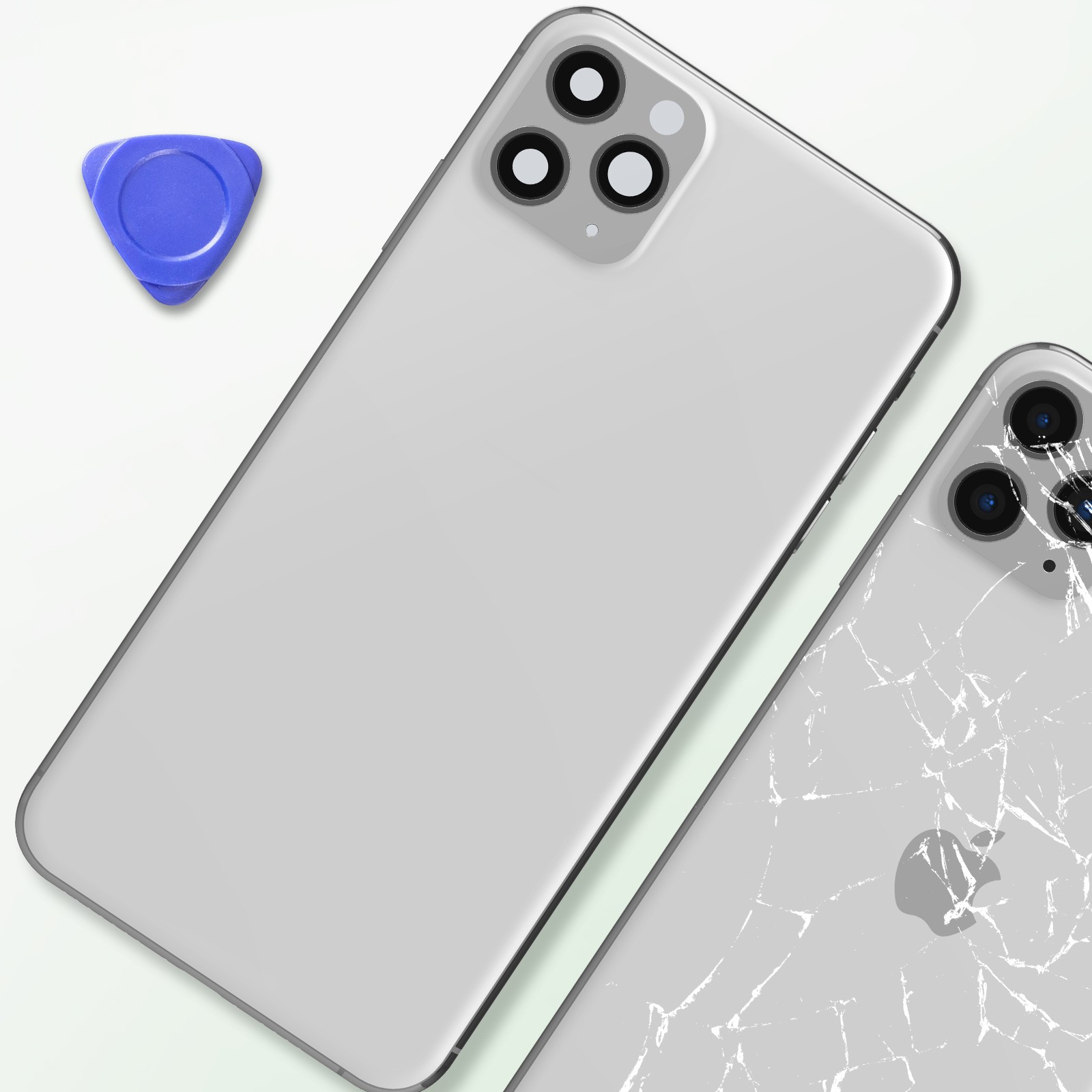 Vitre Arrière et Châssis iPhone 11 Pro Max Argent Clappio Pièce
