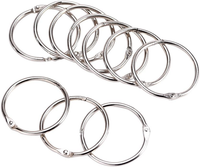 Eboot 10 StüCk Buchringe FüR Buchbinder Lose BläTter, 3,8 Cm, Silber