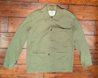 #ad Portuguese Flannel Men#x27;s Cotton Labura Chore Jacket in Olive Size Large $99.99