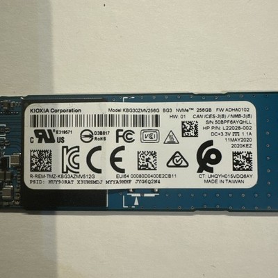 Toshiba Kioxia BG3 KBG30ZMV256G 256GB 2280 M.2 NVMe Solid State Drive SSD