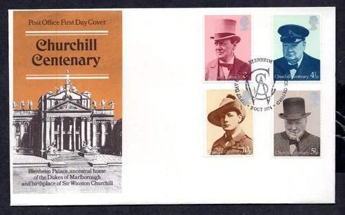GB - 1974 Churchill Centenary Blenheim First Day Cover