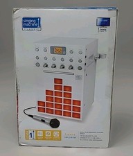 Singing Machine Classic White Karaoke Machine w/Synchronizing Light Show MP3 G
