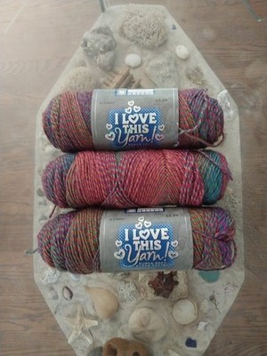 (3) I LOVE THIS YARN!  Needle Art Yarn Print 5001 Brights