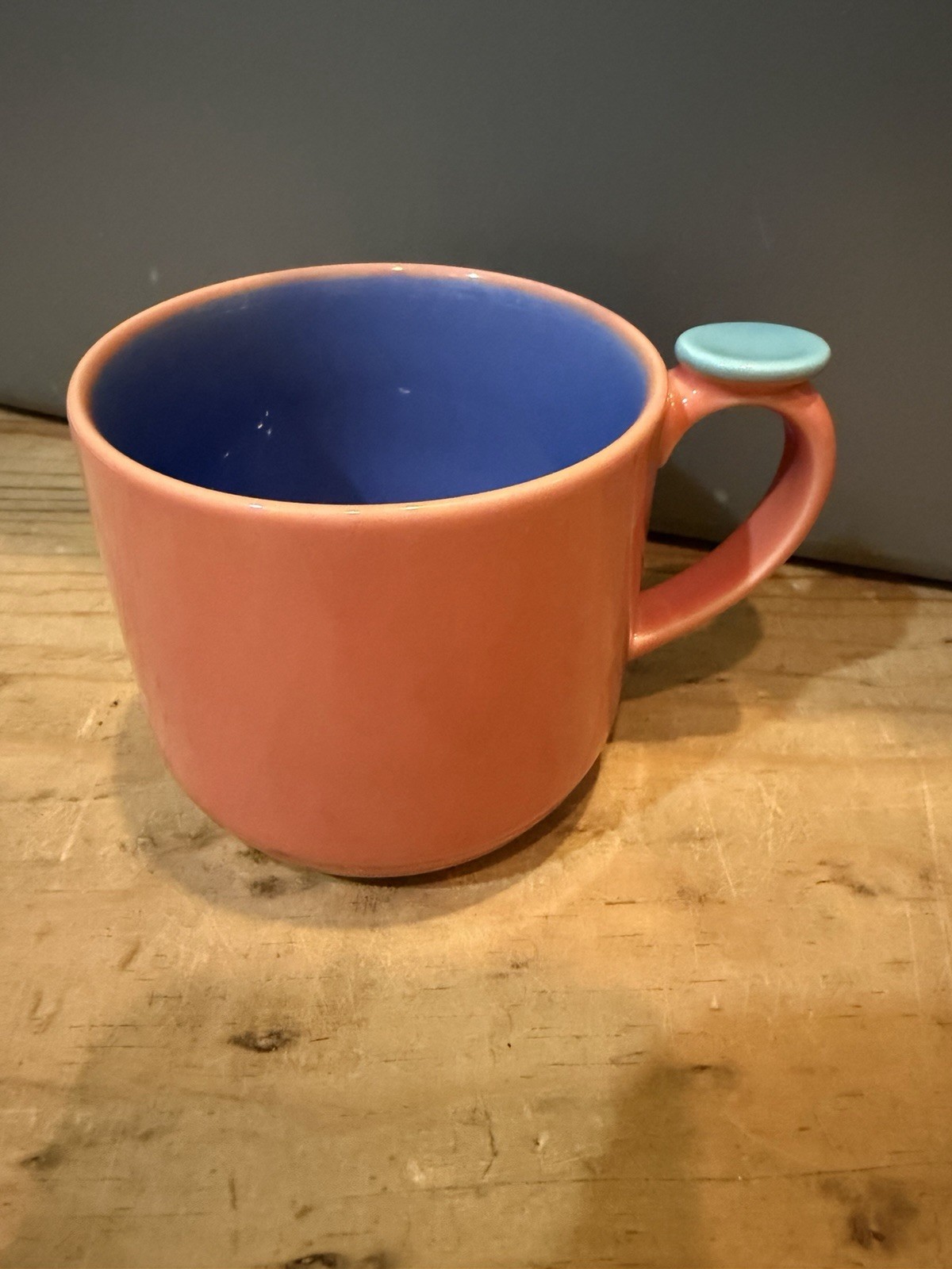 Lindt Stymeist Colorways Coffee Mug Coral Purple Blue Thumbprint Handle