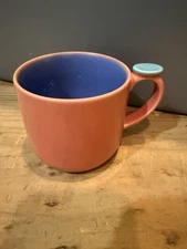 Lindt Stymeist Colorways Coffee Mug Coral Purple Blue Thumbprint Handle