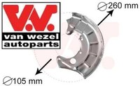 VAN Wezel 5880371 Spritzblech FüR Bremsscheibe FüR Seat FüR VW
