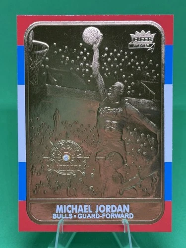1997-00 23KT Gold Card Fleer Reprints - Rookies Michael Jordan Color Border