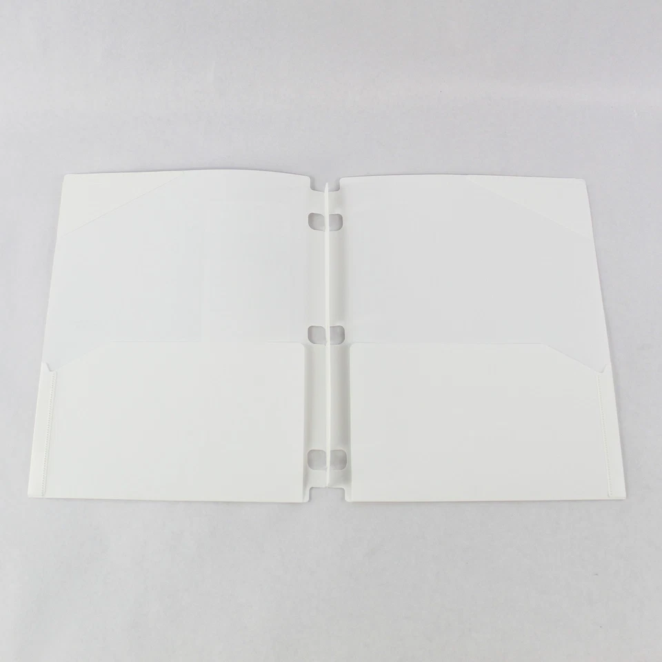 Lote de 2 carpetas de 2 bolsillos Mead Five Star blancas X-597 para útiles escolares Foto 3 de 4