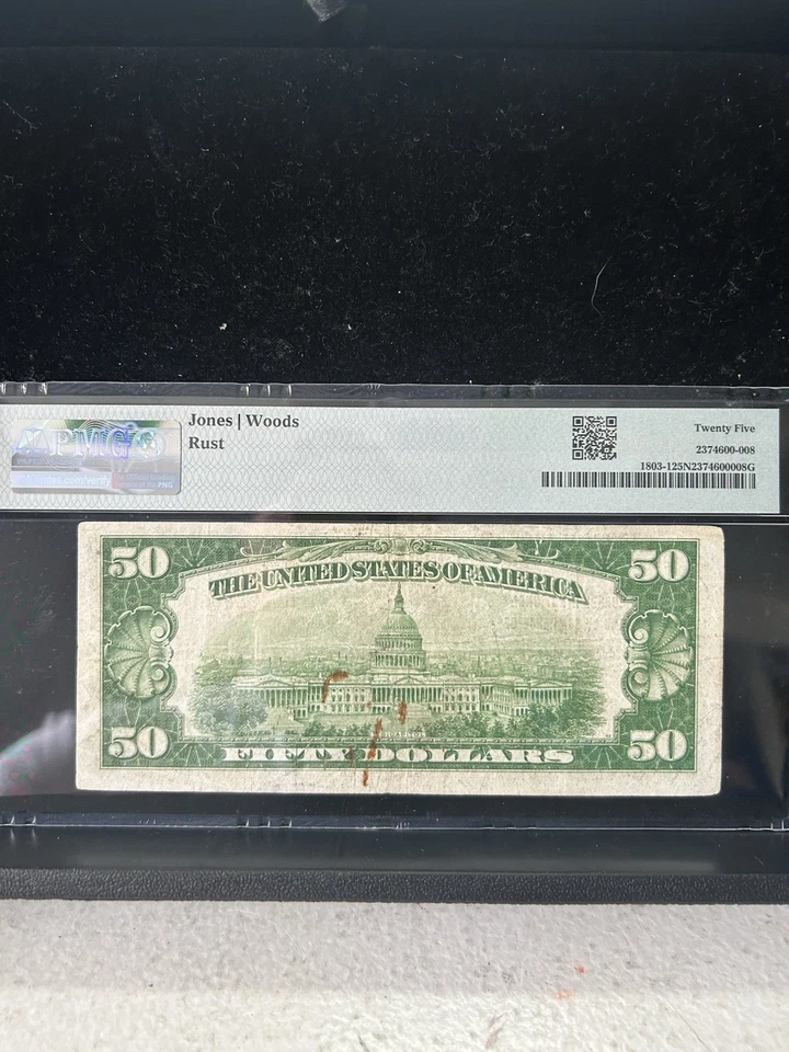 SASA 1929 Guardian National Bank $50 Detroit Michigan Pmg Vf25 Net - Image 2 of 2