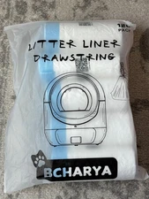 120 Count Drawstring Cat Litter Box Liners Suitable for Self Cleaning Litter