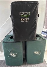 kv2 speakers EX12 (x3) KV2 Bins EX2.2 (x2) Poles x3 Power leads included