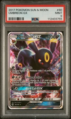 2017 Pokemon Sun & Moon #80 Umbreon GX PSA 9 MINT