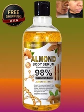 AHA Skin Brightening Serum Almond oil Face & Body Essence, 500ml [USA Stock 🇺🇸