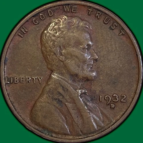 1932-D Lincoln Wheat Cent Extremely Fine XF Coin #36173