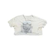 Seventh House Graphic Tee - Off-White Gothic Cropped Grunge Fit