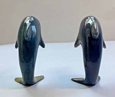 Lot of 3 VTG Hagen Renaker Light Blue Wave 1980s Jumping Blue