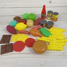 Plastic Food Lot Realistic Kids Pretend Play Pre-owned