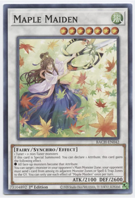Yu-Gi-Oh! - Maple Maiden - BACH-EN042 - Common - 1st Ed -NM/M- New
