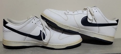 Nike Dunk Low 2012 Obsidian Navy White Rare Vintage 318019-109 Archive Size 13 - Picture 6 of 12